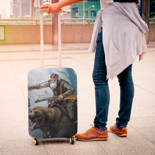 Чехол для чемодана 3D с принтом Медведь - картинка 4 Чехол для чемодана 3D Медведь - фото 4