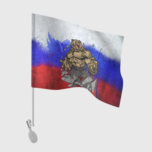 Флаг для автомобиля Медведь
