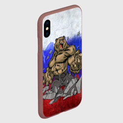 Чехол для iPhone XS Max матовый Медведь - фото 2