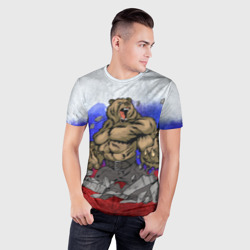 Мужская футболка 3D Slim Медведь - фото 2