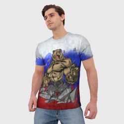 Мужская футболка 3D Медведь - фото 2