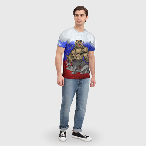 Мужская футболка 3D Медведь, цвет 3D печать - фото 5