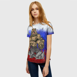 Женская футболка 3D Медведь - фото 2