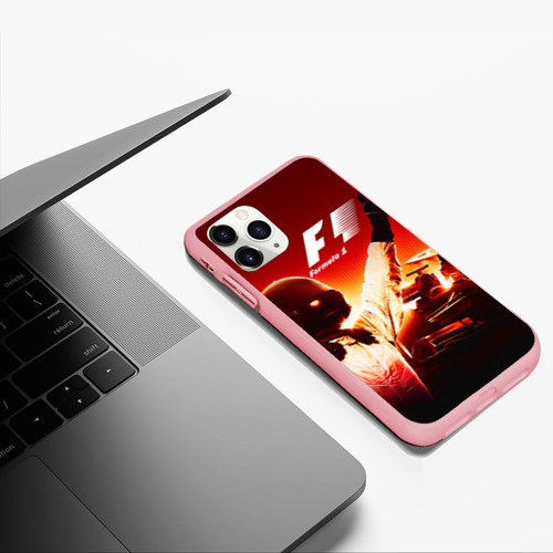 Чехол для iPhone 11 Pro Max матовый Формула 1, цвет баблгам - фото 5