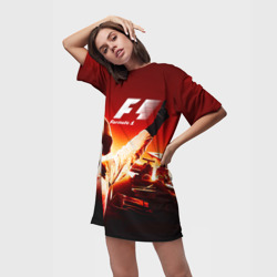 Платье-футболка 3D Формула 1 - фото 2