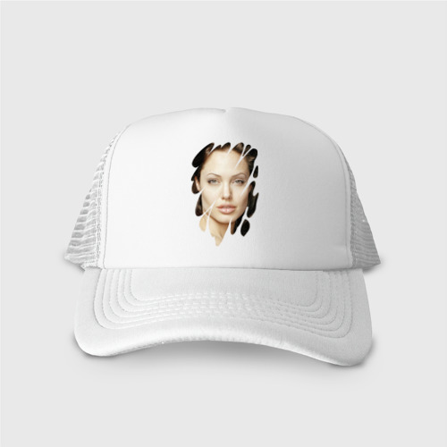 Кепка тракер с сеткой Анджелина Джоли, цвет белый