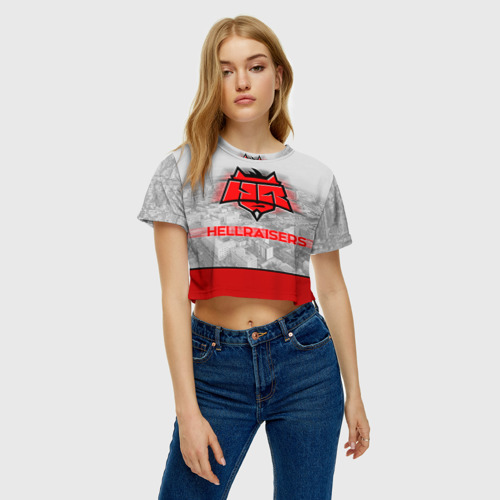 Женская футболка Crop-top 3D Hellraisers, цвет 3D печать - фото 3