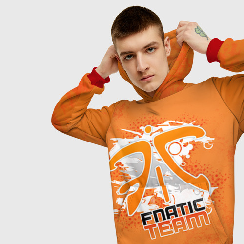 Мужская толстовка 3D Fnatic team, цвет красный - фото 5