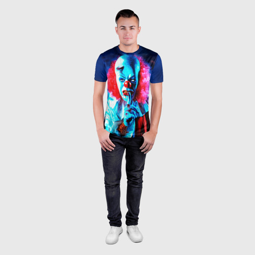 Мужская футболка 3D Slim Клоун, цвет 3D печать - фото 4