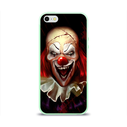 Чехол для iPhone 5/5S глянцевый Зомби клоун Фото 01 Чехол для iPhone 5/5S глянцевый Зомби клоун Фото 01