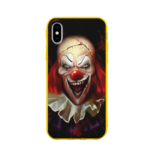 Чехол для Apple iPhone X силиконовый матовый Зомби клоун Фото 01 Чехол для Apple iPhone X силиконовый матовый Зомби клоун Фото 01