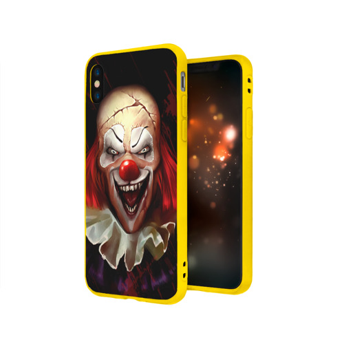 Чехол для Apple iPhone X силиконовый матовый Зомби клоун Фото 01 Чехол для Apple iPhone X силиконовый матовый Зомби клоун Фото 01