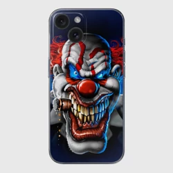 Чехол для iPhone 15 силиконовый с защитой камеры Клоун
