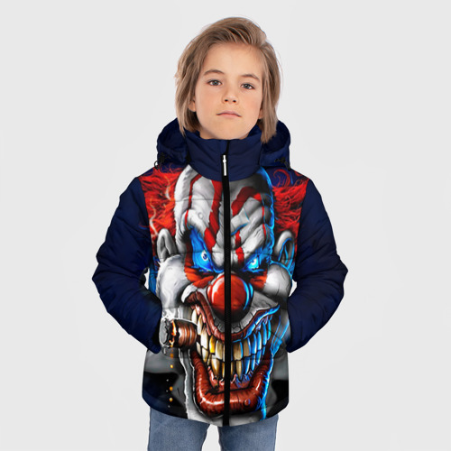Зимняя куртка для мальчиков 3D Клоун, цвет светло-серый - фото 3