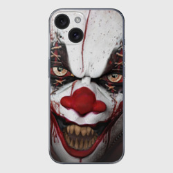 Чехол для iPhone 15 силиконовый с защитой камеры Зомби клоун