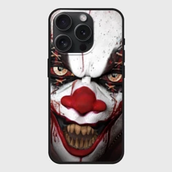 Чехол силиконовый для Apple iPhone 15 Pro Мax матовый Зомби клоун
