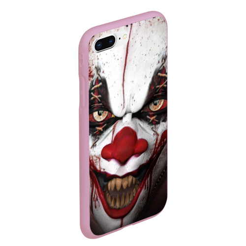 Чехол для iPhone 7Plus/8 Plus матовый Зомби клоун, цвет розовый - фото 3