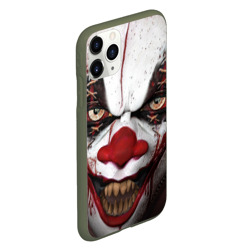 Чехол для iPhone 11 Pro матовый Зомби клоун - фото 2