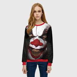 Женский свитшот 3D Зомби клоун - фото 2