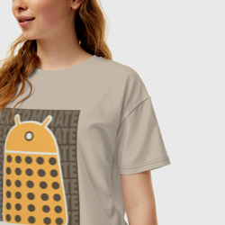 Женская футболка хлопок Oversize Exterminate - фото 2