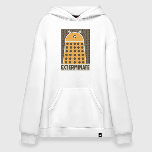 Худи SuperOversize хлопок Exterminate, цвет белый