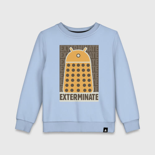 Детский свитшот хлопок Exterminate, цвет мягкое небо