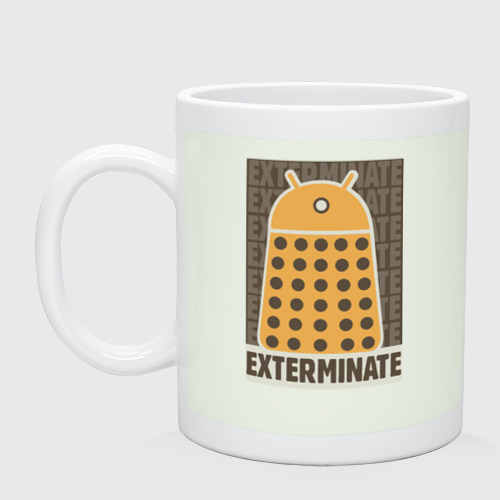 Кружка керамическая Exterminate, цвет фосфор