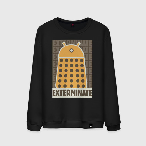 Мужской свитшот хлопок Exterminate, цвет черный