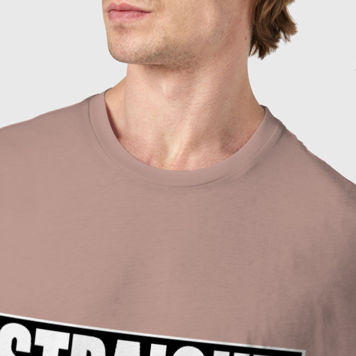 Мужская футболка хлопок Прямиком из Сибири, цвет пыльно-розовый - фото 6