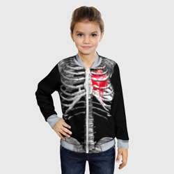 Детский бомбер 3D Скелет с сердцем - фото 2