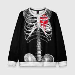 Детский свитшот 3D Скелет с сердцем
