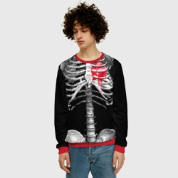 Мужской свитшот 3D Скелет с сердцем - фото 2