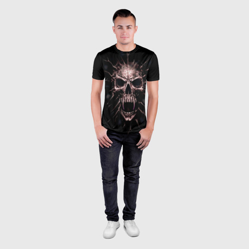 Мужская футболка 3D Slim Scary skull - фото 4