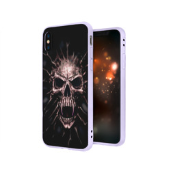 Чехол для iPhone X матовый Scary skull - фото 2