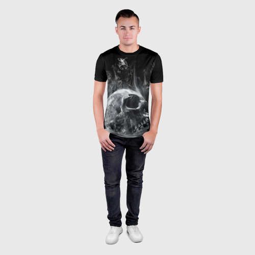 Мужская футболка 3D Slim Skull, цвет 3D печать - фото 4