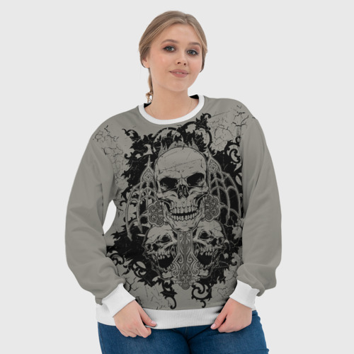 Женский свитшот 3D Skulls, цвет 3D печать - фото 6