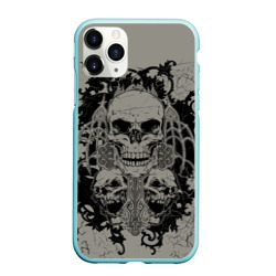 Чехол для iPhone 11 Pro Max матовый Skulls