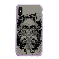 Чехол для iPhone XS Max матовый Skulls