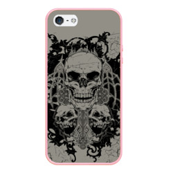 Чехол для iPhone 5/5S матовый Skulls