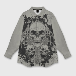 Мужская рубашка oversize 3D Skulls