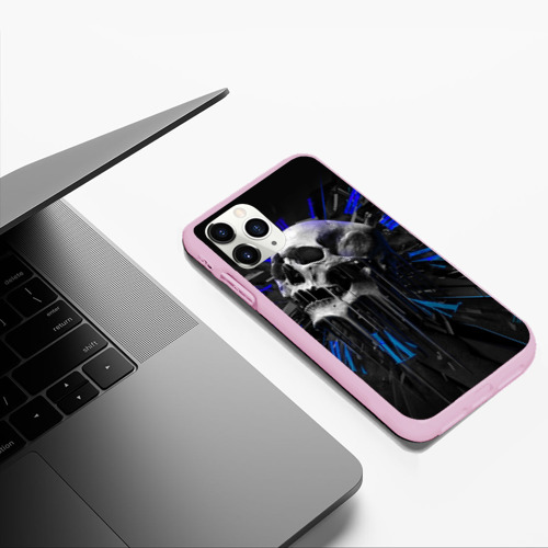 Чехол для iPhone 11 Pro Max матовый Череп, цвет розовый - фото 5