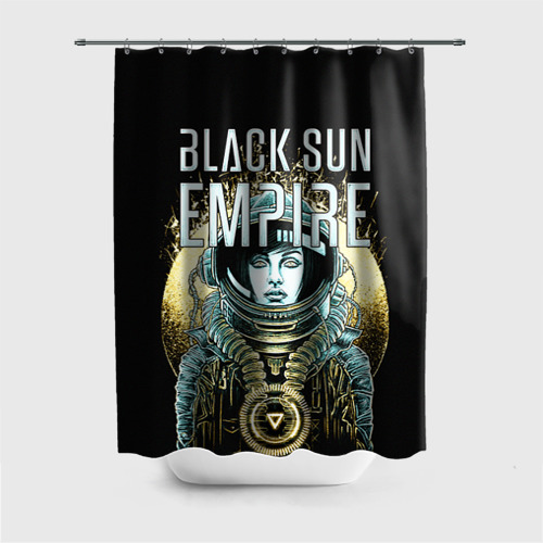 Штора 3D для ванной Black Sun Empire