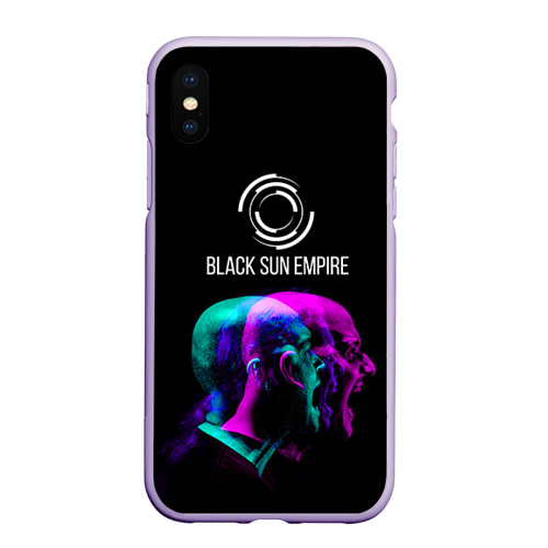 Чехол для iPhone XS Max матовый Black Sun Empire, цвет светло-сиреневый