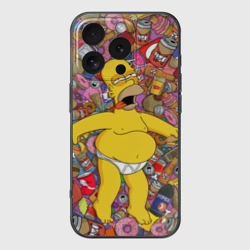 Чехол для iPhone 16 Pro силиконовый с защитой камеры Гомер