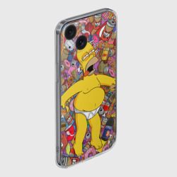 Чехол для iPhone 15 силиконовый с защитой камеры Гомер - фото 2