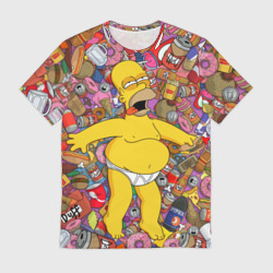 Мужская футболка 3D Гомер