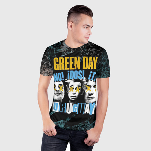 Мужская футболка 3D Slim Green Day, цвет 3D печать - фото 3