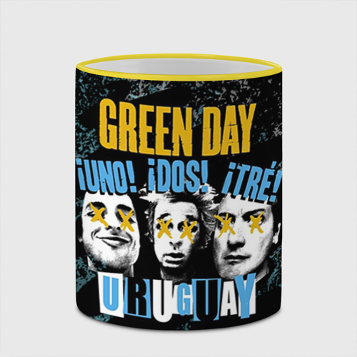 Кружка с полной запечаткой Green Day, цвет Кант желтый - фото 4