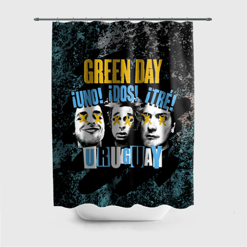 Штора 3D для ванной Green Day