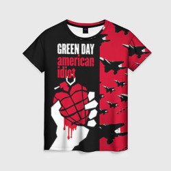 Женская футболка 3D Green Day